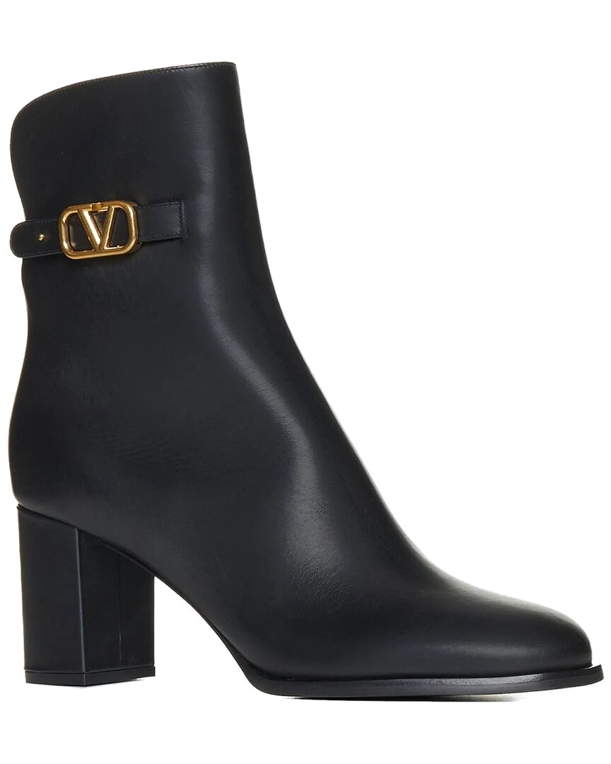 Valentino Garavani Valentino Vlogo Signature Leather Boot In Black