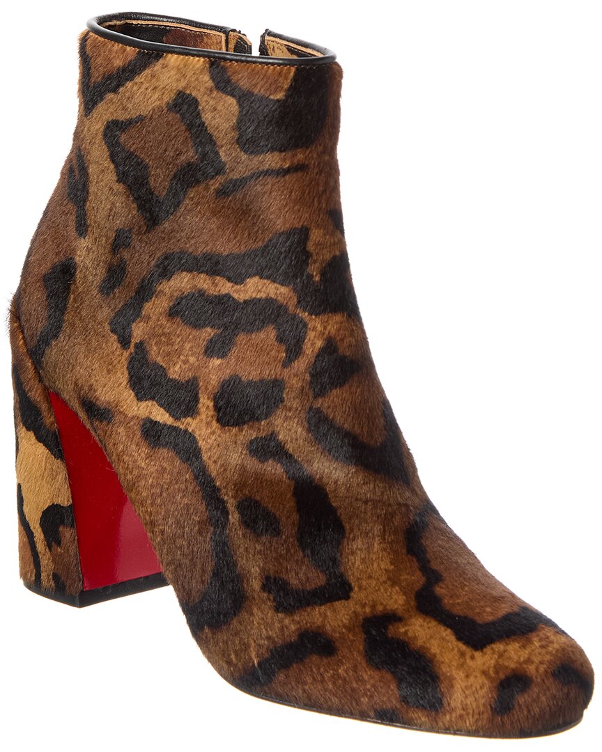 Christian Louboutin Leather Boot In Brown