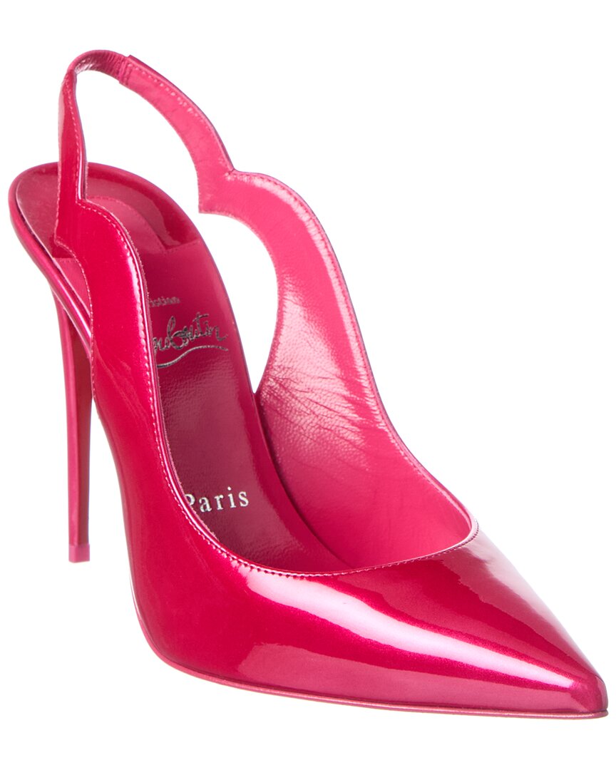 Christian Louboutin Hot Chick 100 Patent Slingback Pump In Pink