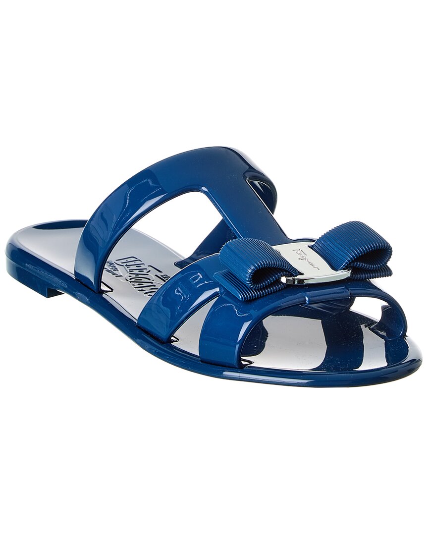 Ferragamo Lylia J Jelly Sandal In Blue
