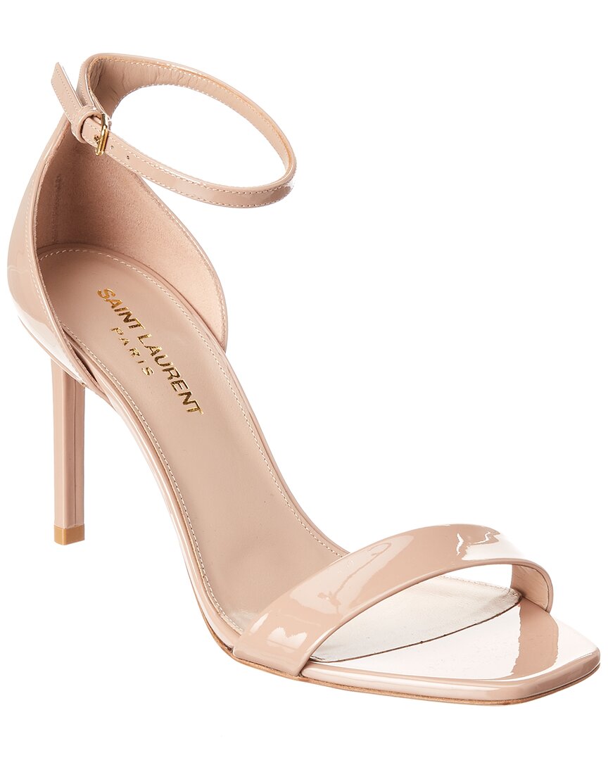 Saint Laurent Amber 85 Patent Sandal In Pink | ModeSens