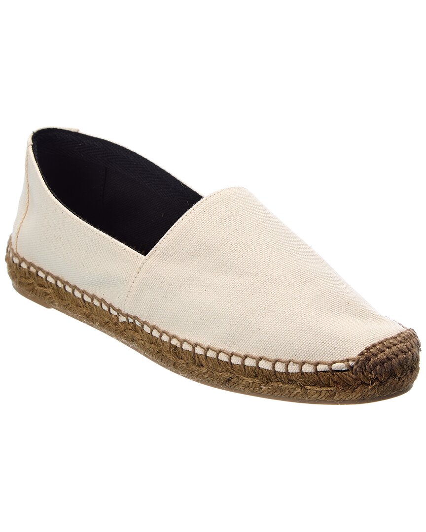 Saint Laurent Canvas Espadrille In White