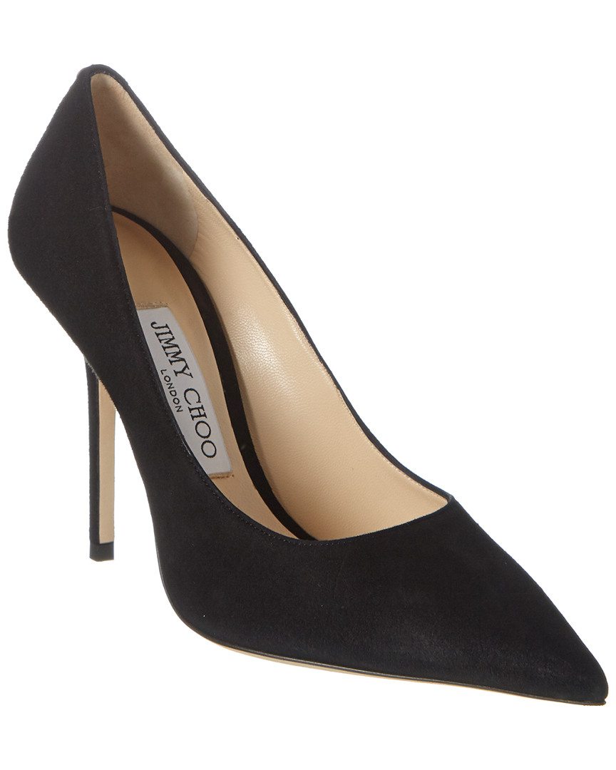 Jimmy Choo Womens Black Romy 100 Suede Courts 4.5 In Black