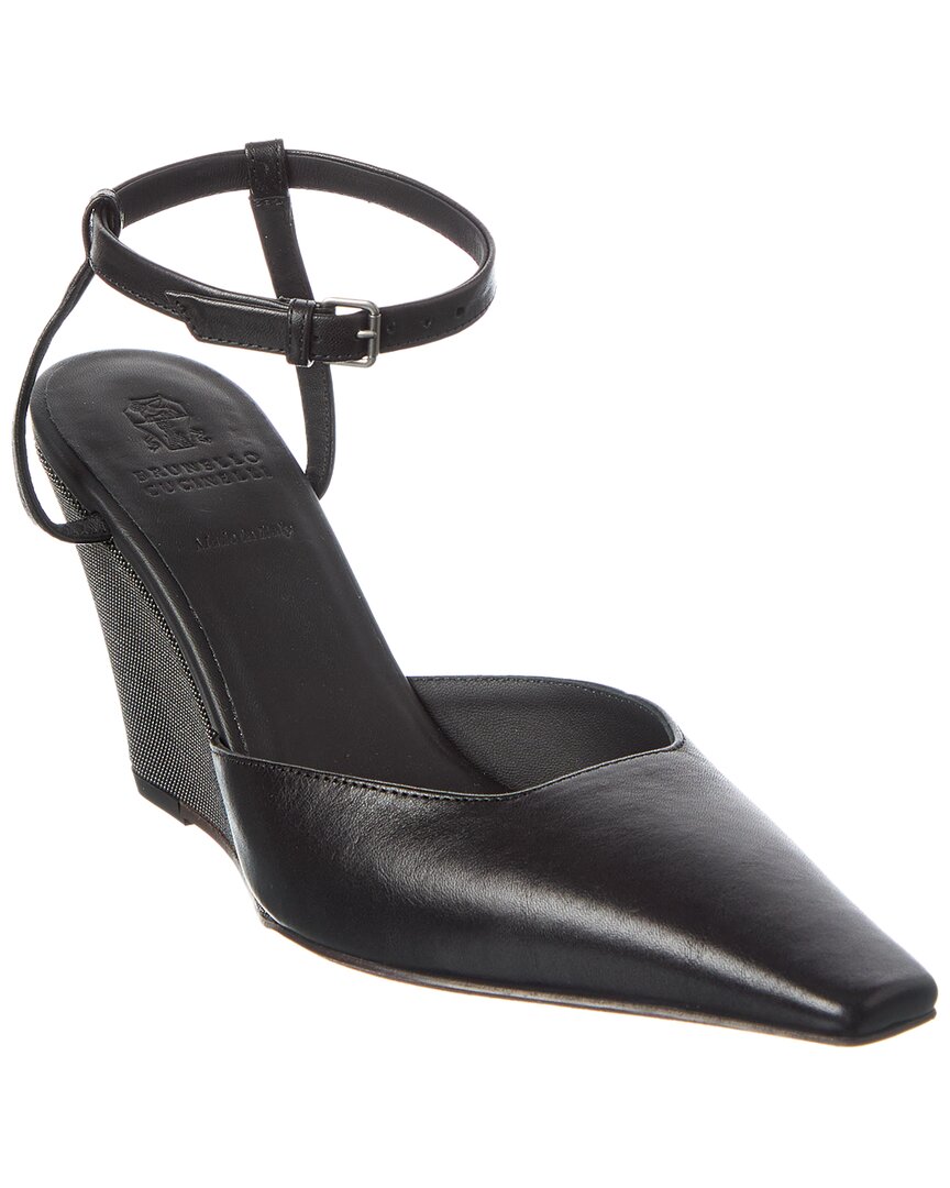 Brunello Cucinelli Leather Pump In Black