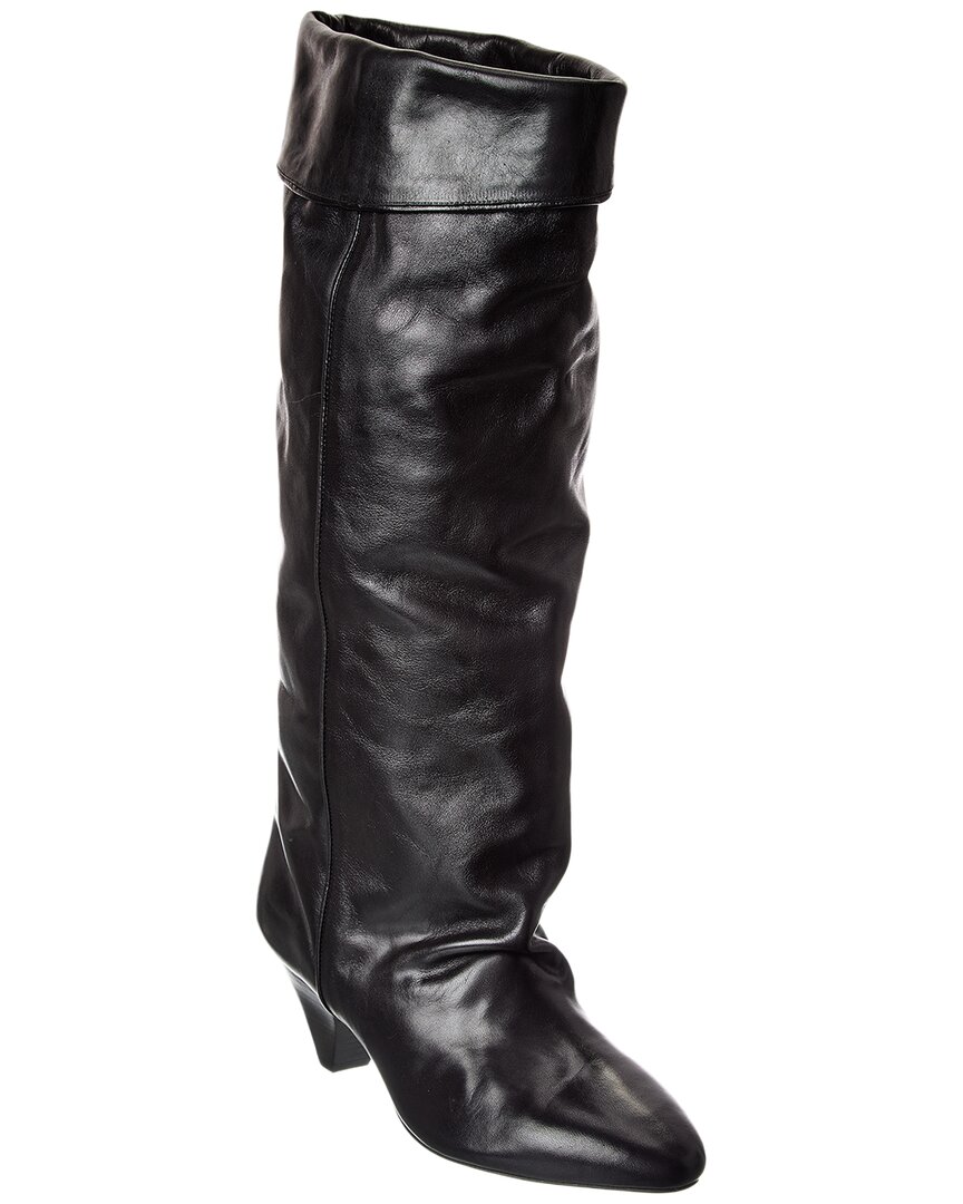 Isabel Marant Elita Leather Knee-high Boot In Black