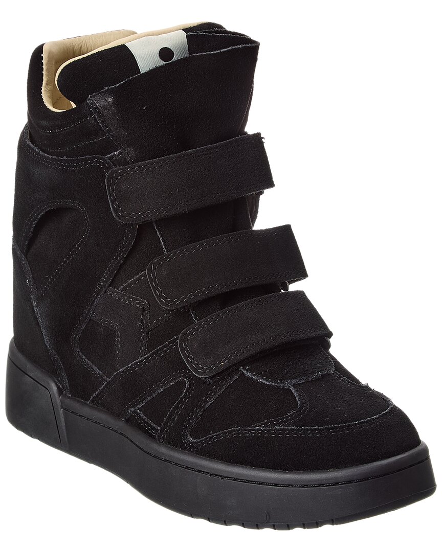 Isabel Marant Im3 Suede Wedge Sneaker In Black