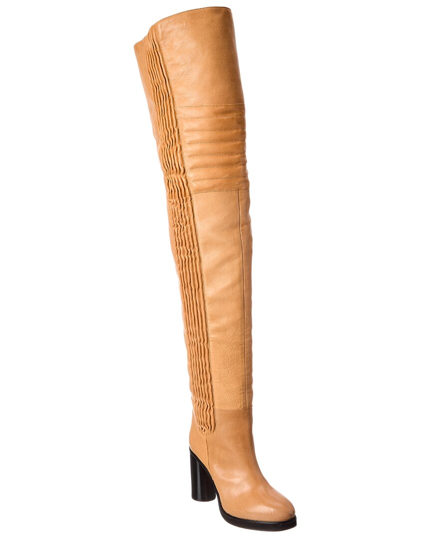 Isabel Marant Leather Thigh-high Boot In Brown
