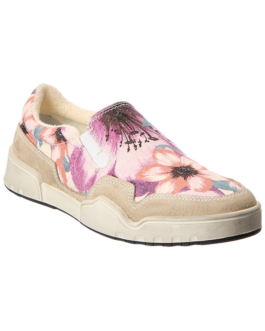 Isabel Marant Delle Canvas & Suede Slip-on Sneaker In Pink