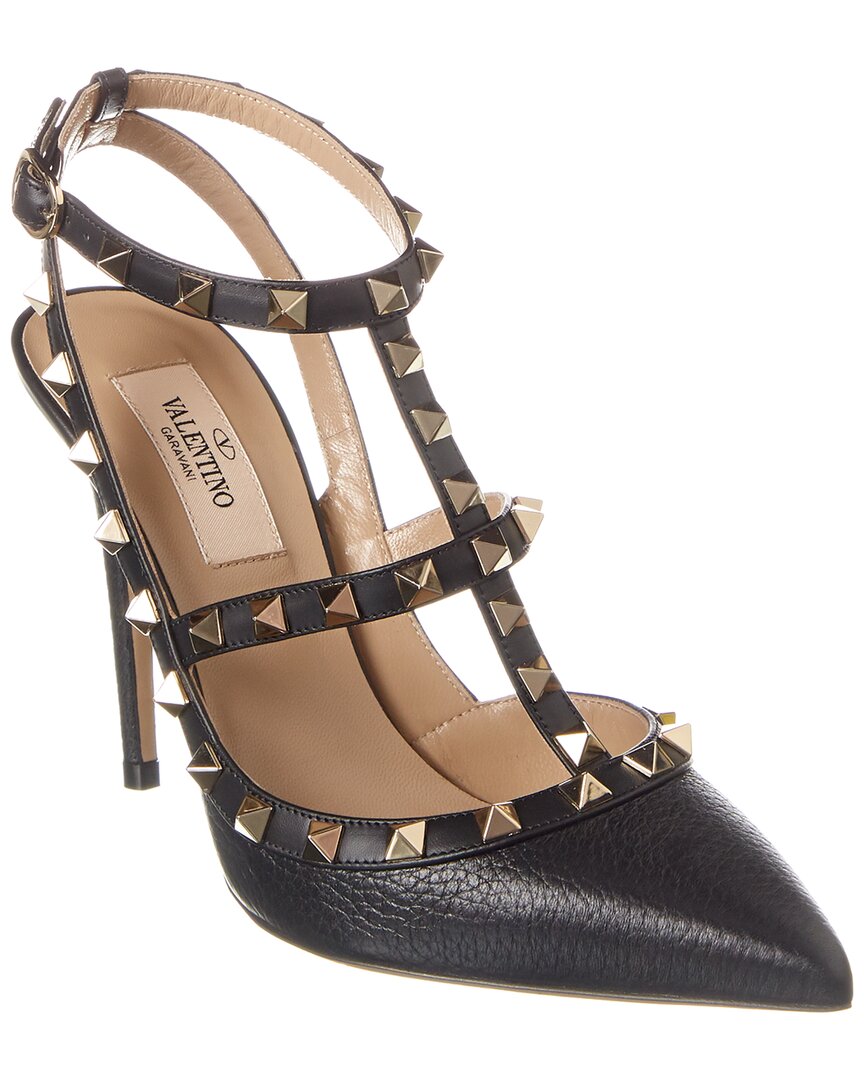 Valentino Rockstud 100 Slingback Pumps In Black