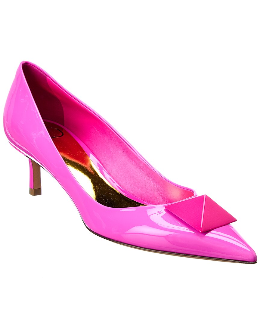Shop Valentino One Stud 50 Patent Pump In Pink