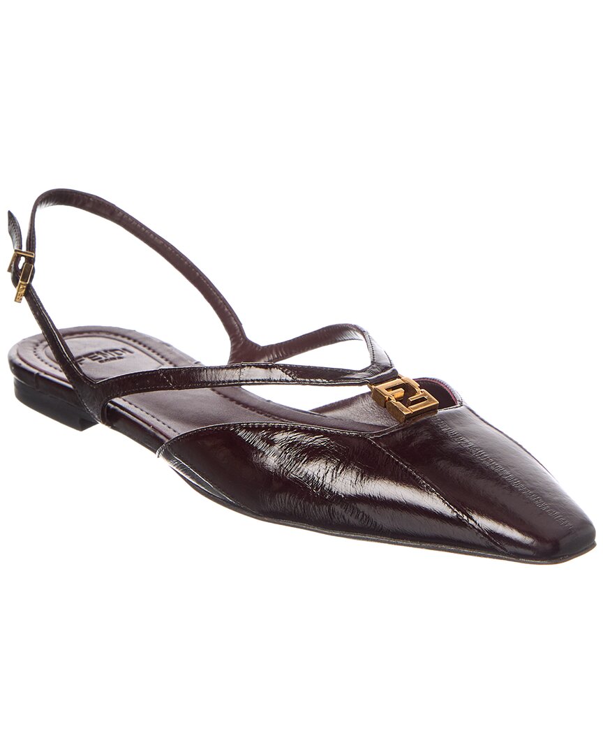 Fendi Colibri Lite Ff Jacquard Velvet Slingback Pump In Brown