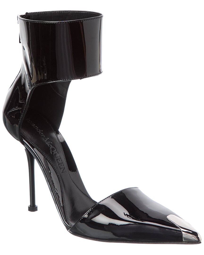 Alexander Mcqueen Punk Patent Pump In Black