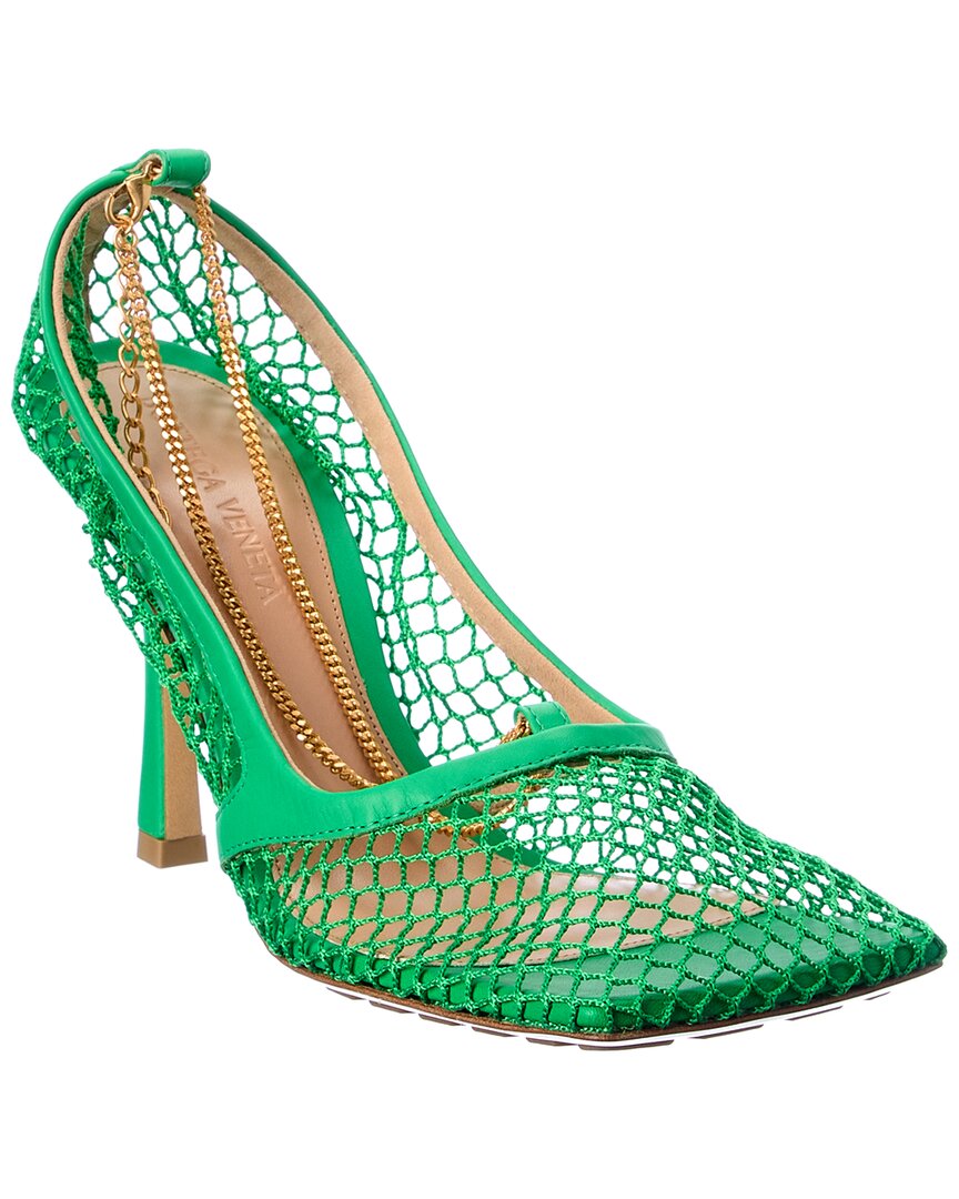 Bottega Veneta Green Stretch Sandals In Green
