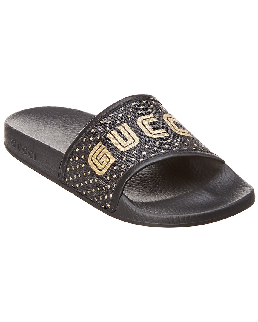 Gucci Guccy Slide Sandal In Black