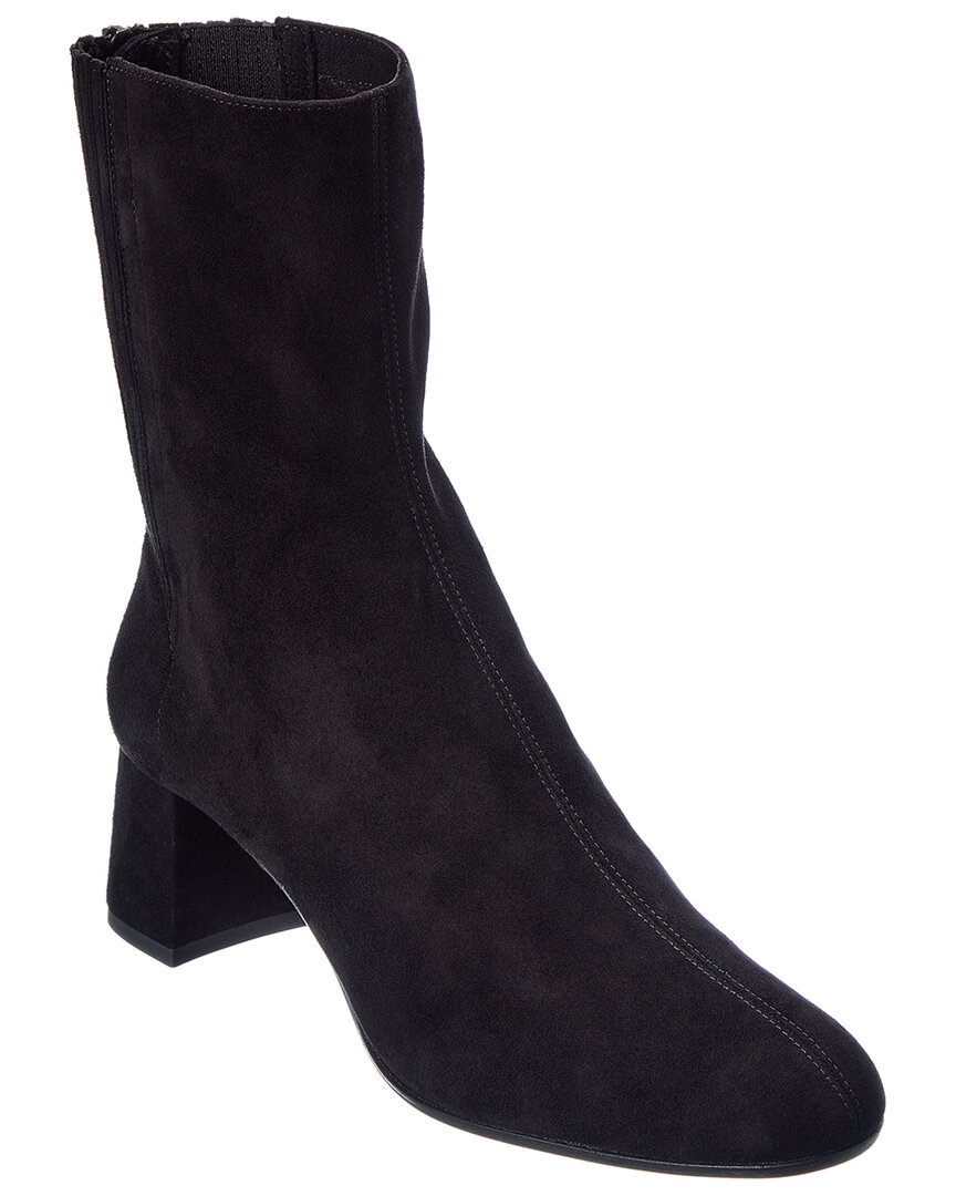 Aquazzura Saint Honore 50 Suede Boot In Black