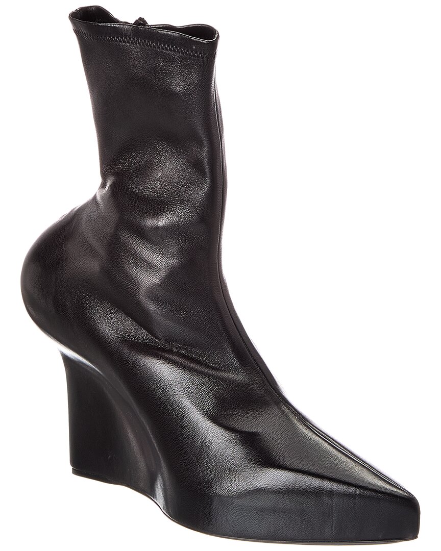 Givenchy Leather Wedge Bootie In Black