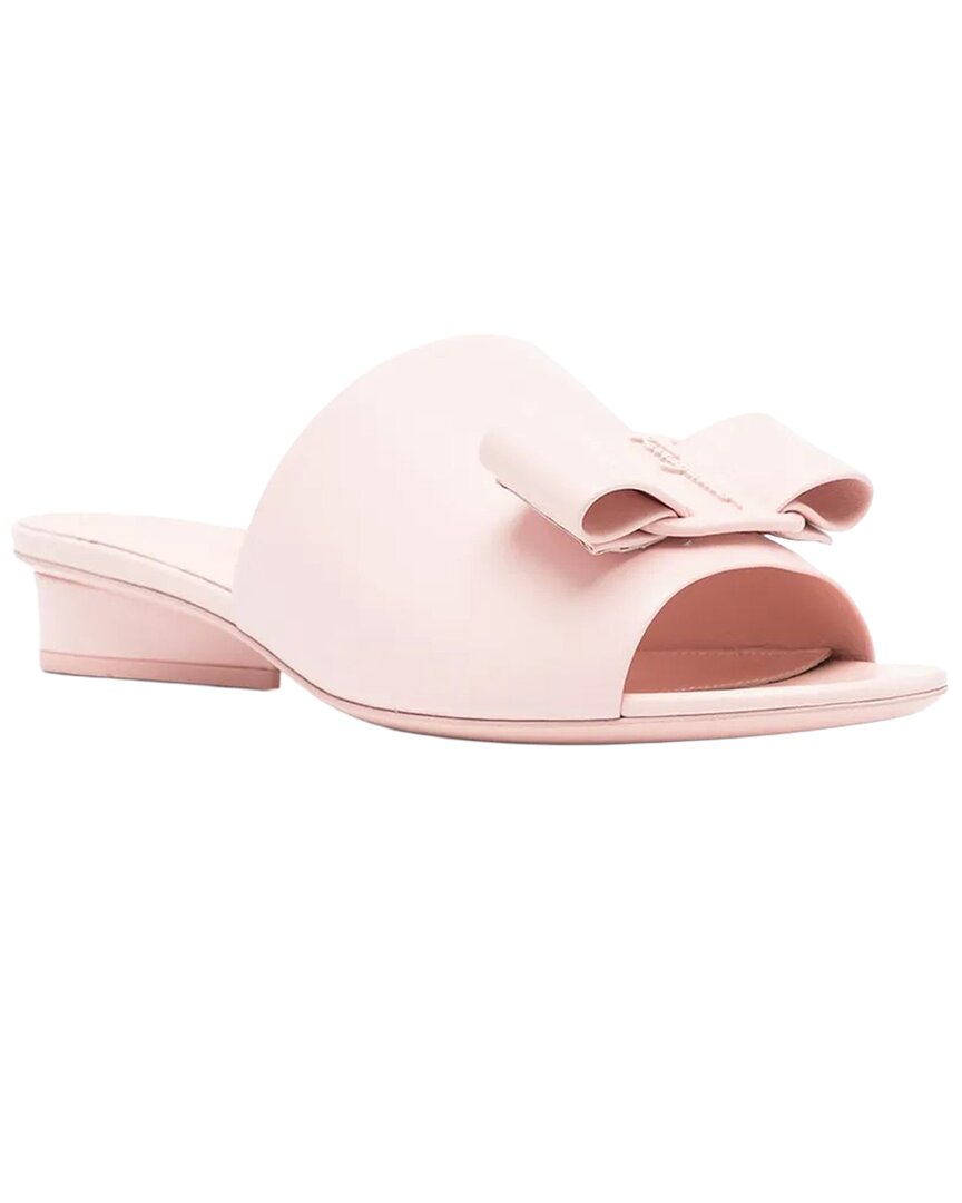 Ferragamo 2mm Viva Leather Slide In Pink