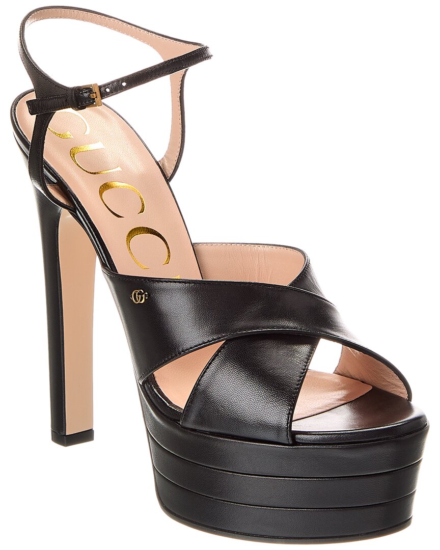 Gucci Leather Platform Sandal