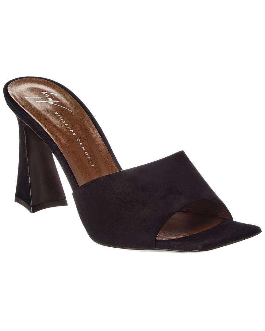 Giuseppe Zanotti Vanilla 85 Suede Sandal In Black