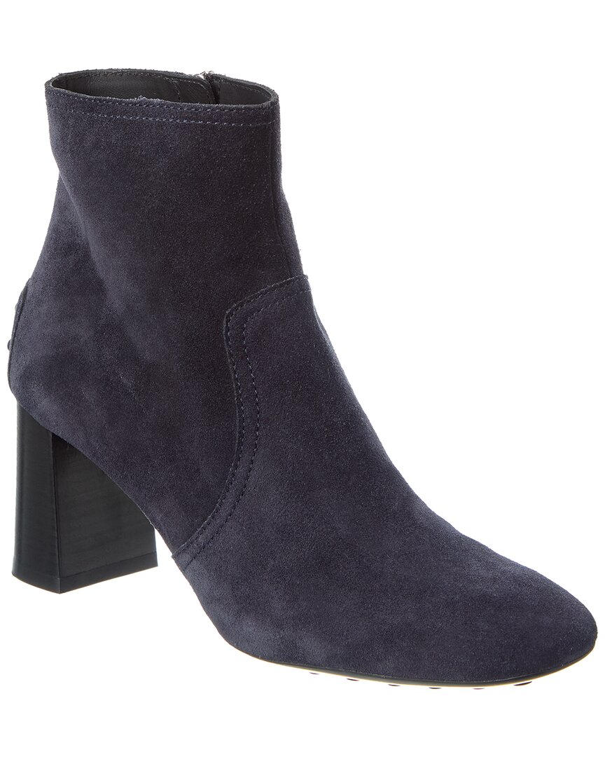 Tod's Suede Boot In Blue