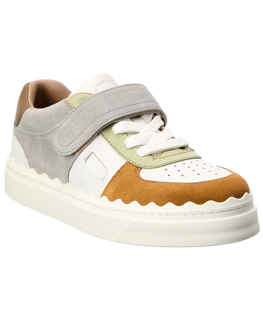 Chloé Chloè Lauren Touch Strap Sneakers In White