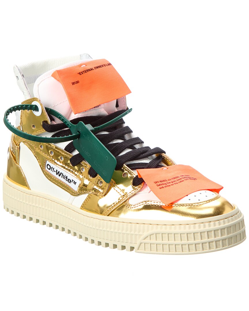 Off-white 3.0 Off Court Leather Sneaker In Gold