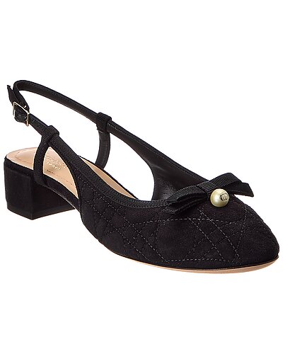 Dior Ballet Quilted Suede Slingback Pump