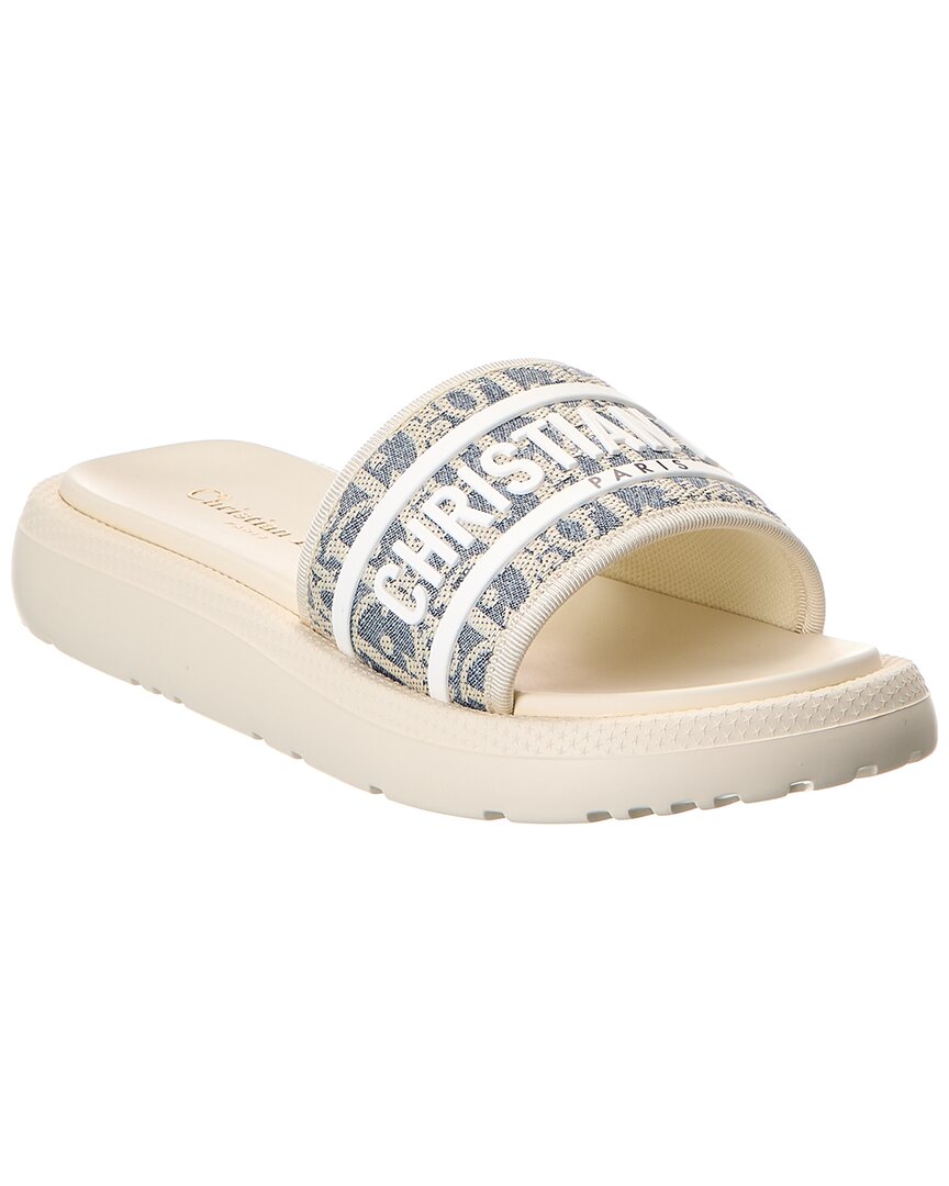 Dior Dway Canvas Slide In Blue