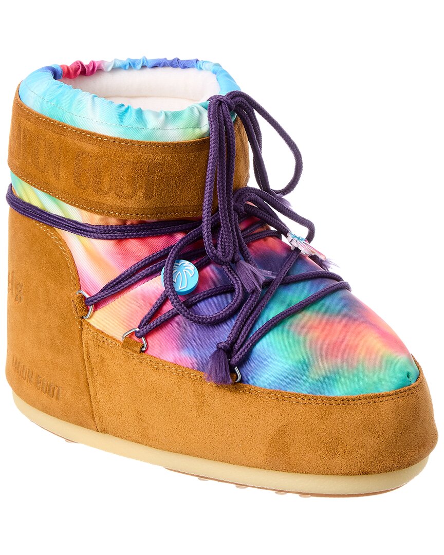 Palm Angels X Moon Boot® Icon Low Canvas & Suede Boot In Multi