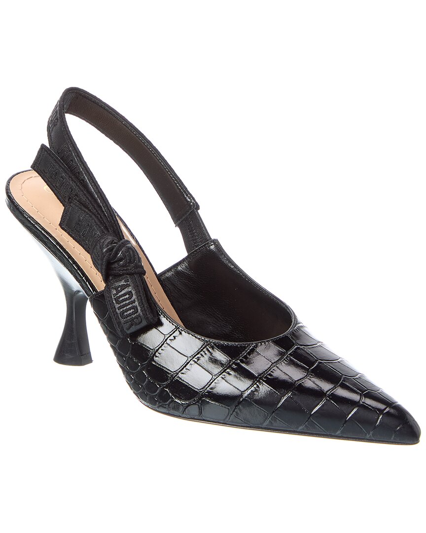 Dior J'a Leather Slingback Pump In Black
