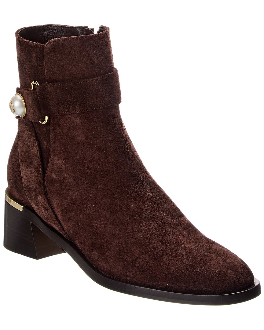 Jimmy Choo Noor 45 Suede Boots In Brown