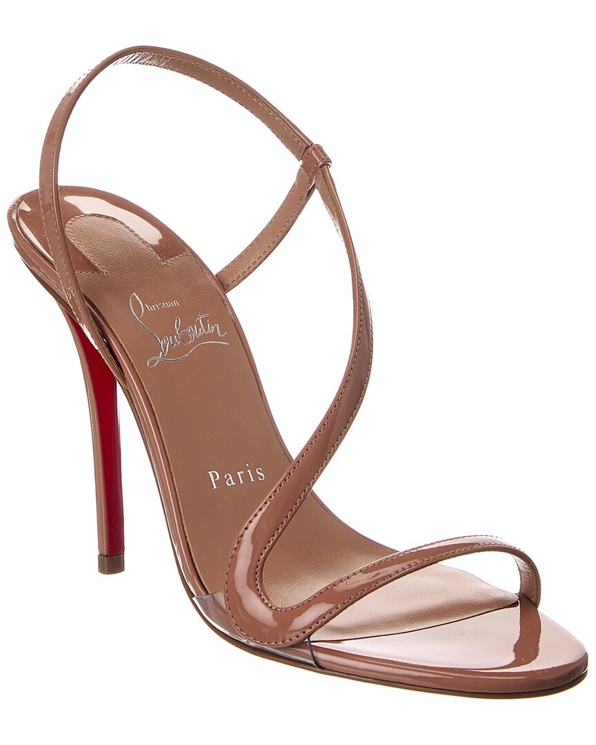 Christian Louboutin Rosa Z 100 Patent Sandal In Neutral