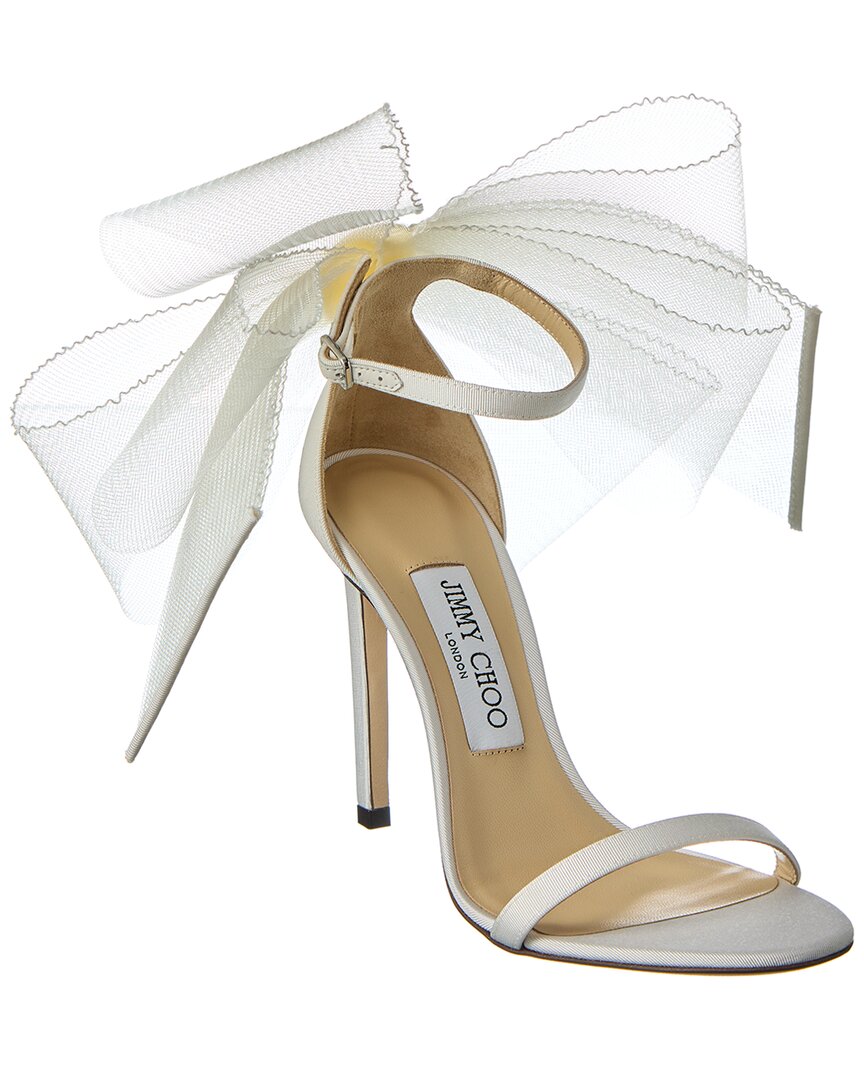 Jimmy Choo Aveline 100 Ankle In White