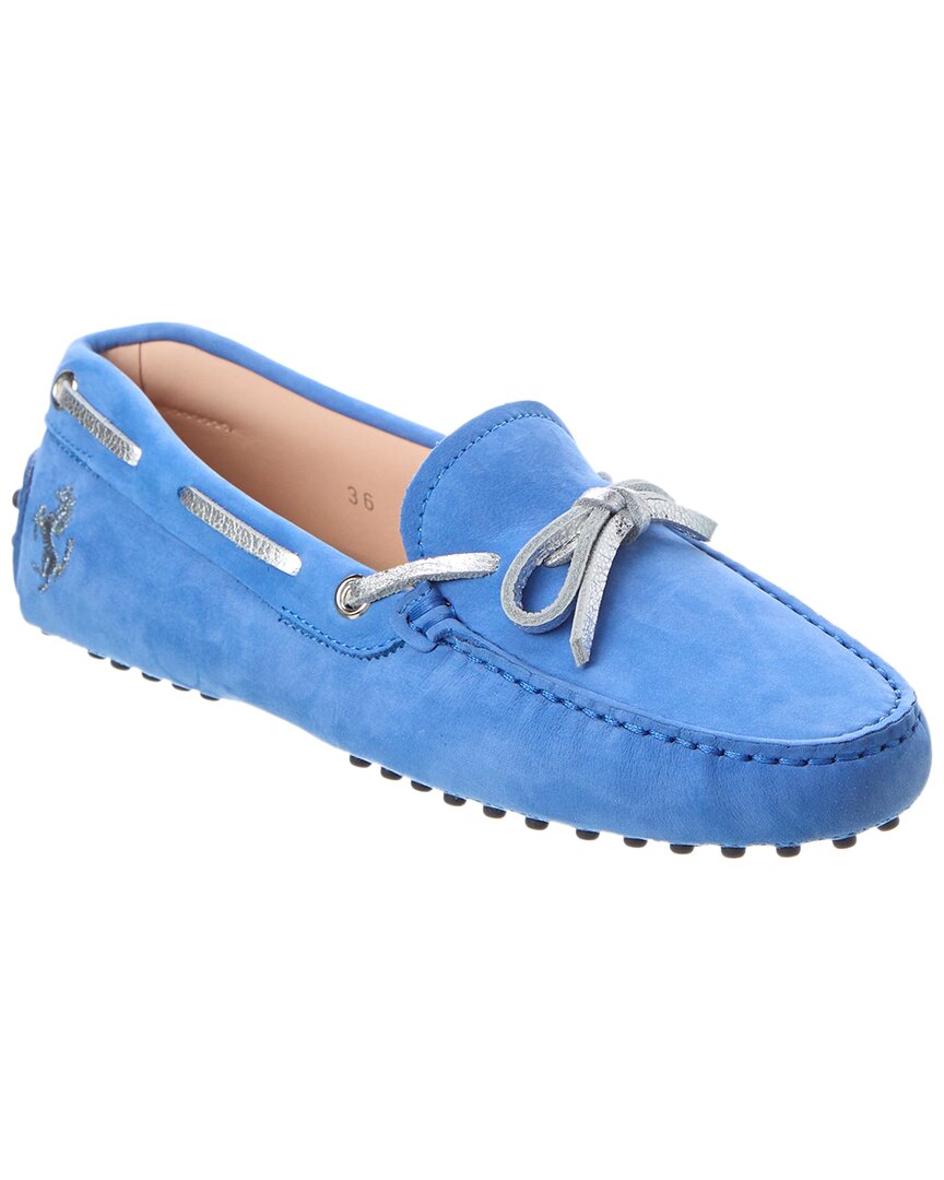 Shop Tod's X Ferrari Gommino Suede Loafer