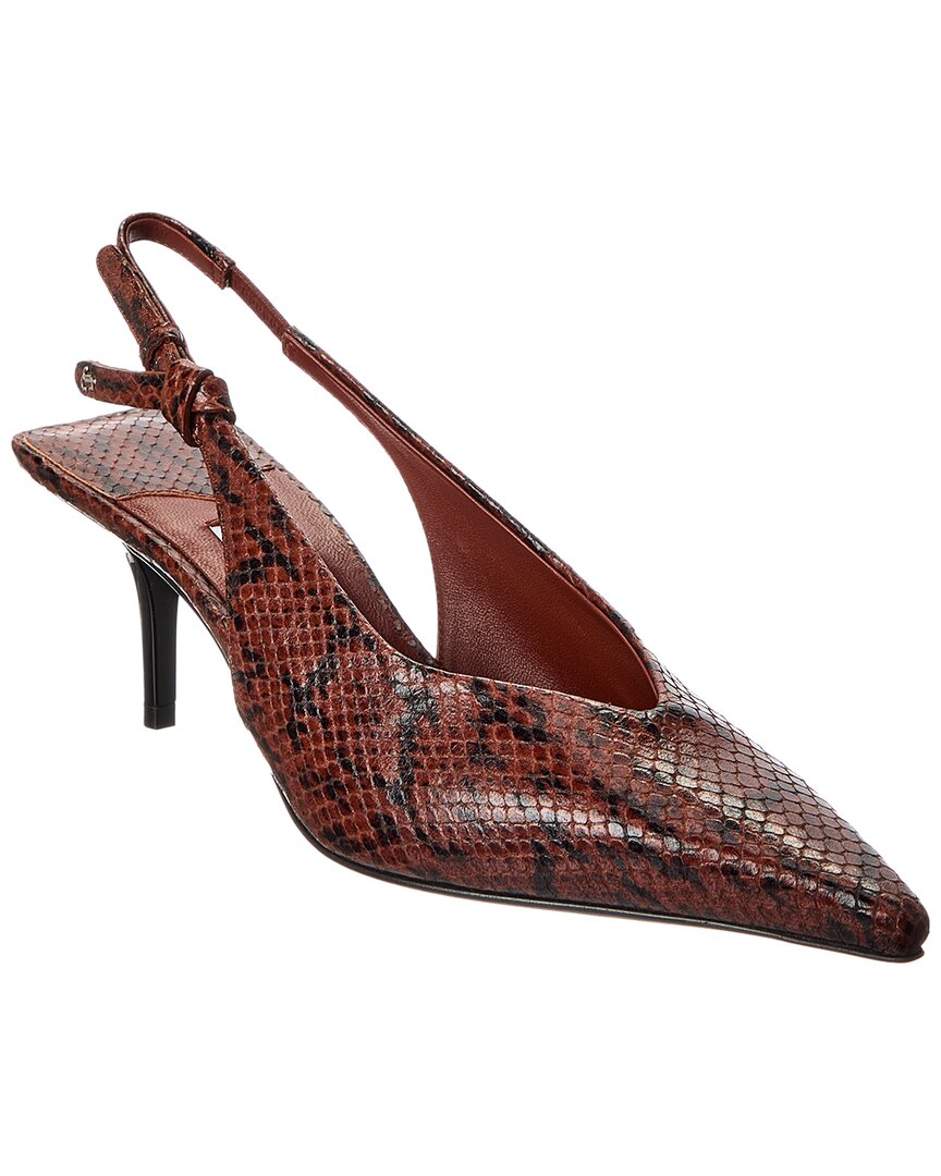 Jimmy Choo Camie 65 Snake-embossed Leather Slingback Pump In Animal Print