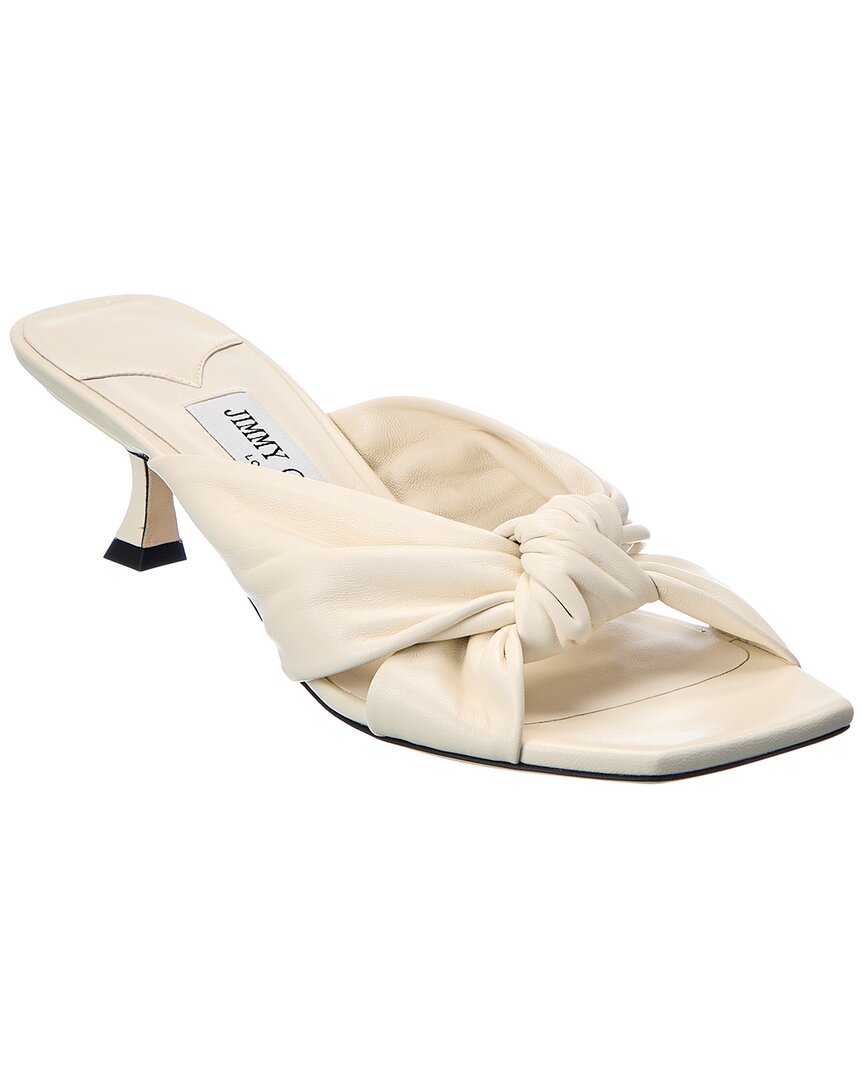 Jimmy Choo High-heeled Sandals With Bows And Bows In White