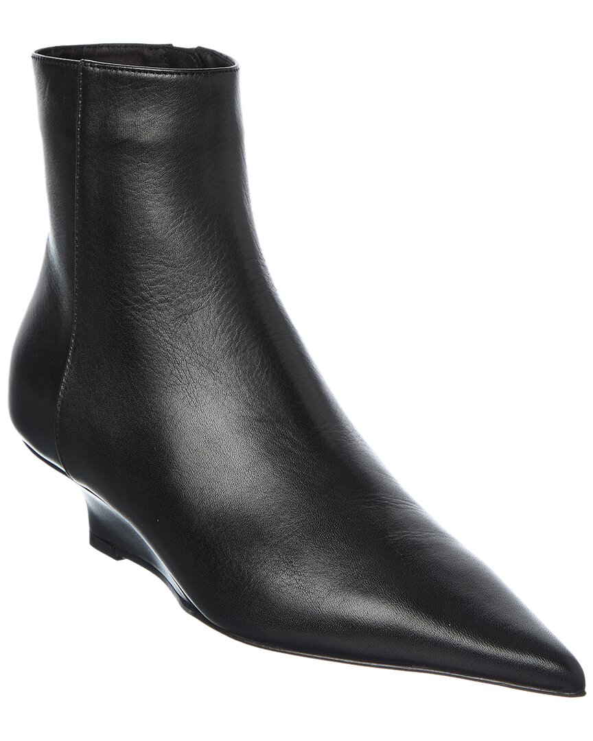 Totême Toteme Leather Bootie In Black