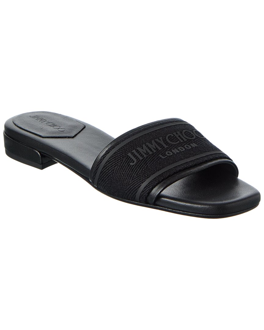 Jimmy Choo Elegant Flat Sandals For Women In Black