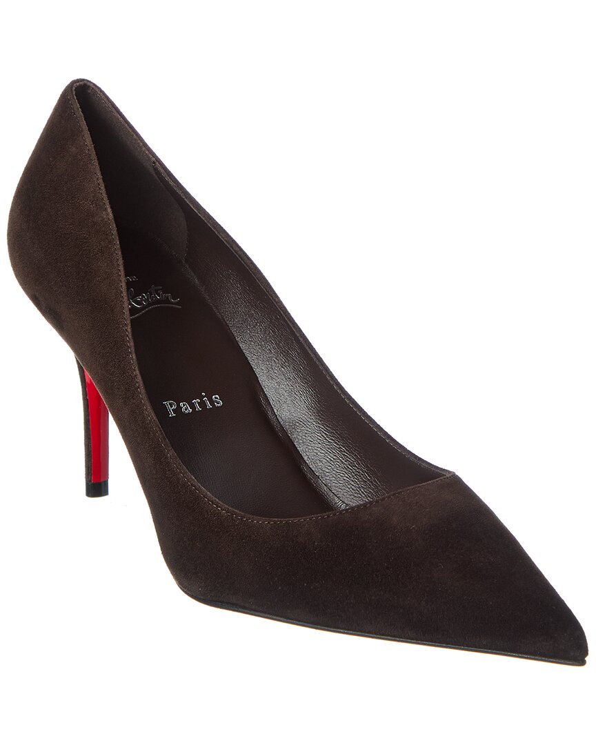 Christian Louboutin Miss Z 80 Suede Pump In Brown