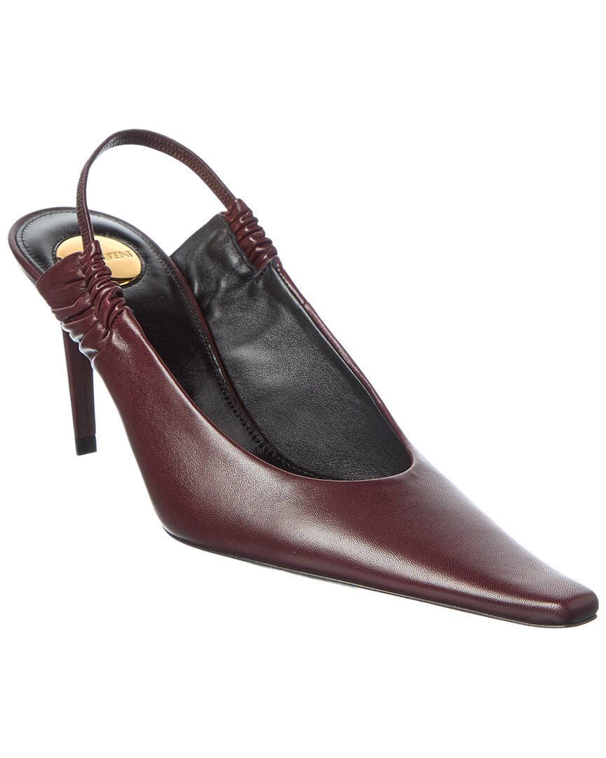 Saint Laurent Anne Marie Leather Pump In Red