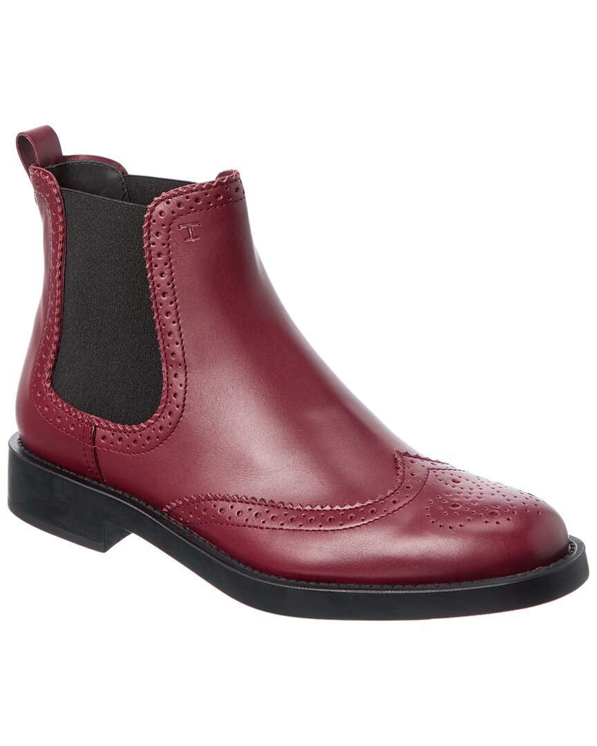 Tod's Gomma 60 Leather Boot In Red