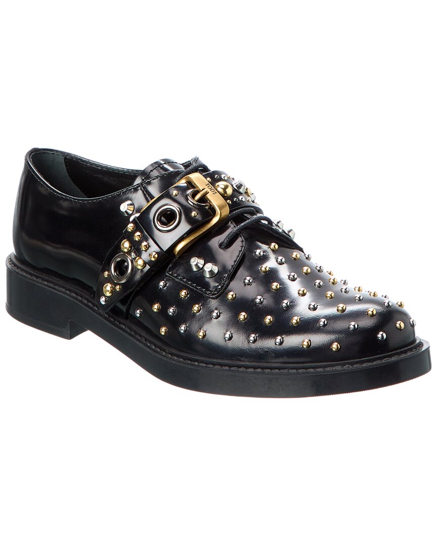 Tod's Gomma Bosso Leather Loafer In Black