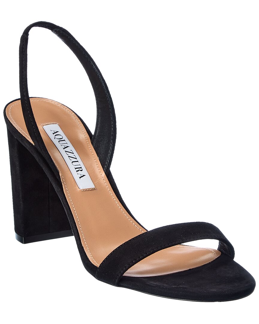 Aquazzura Sandals So Nude Block 85 Suede In Black