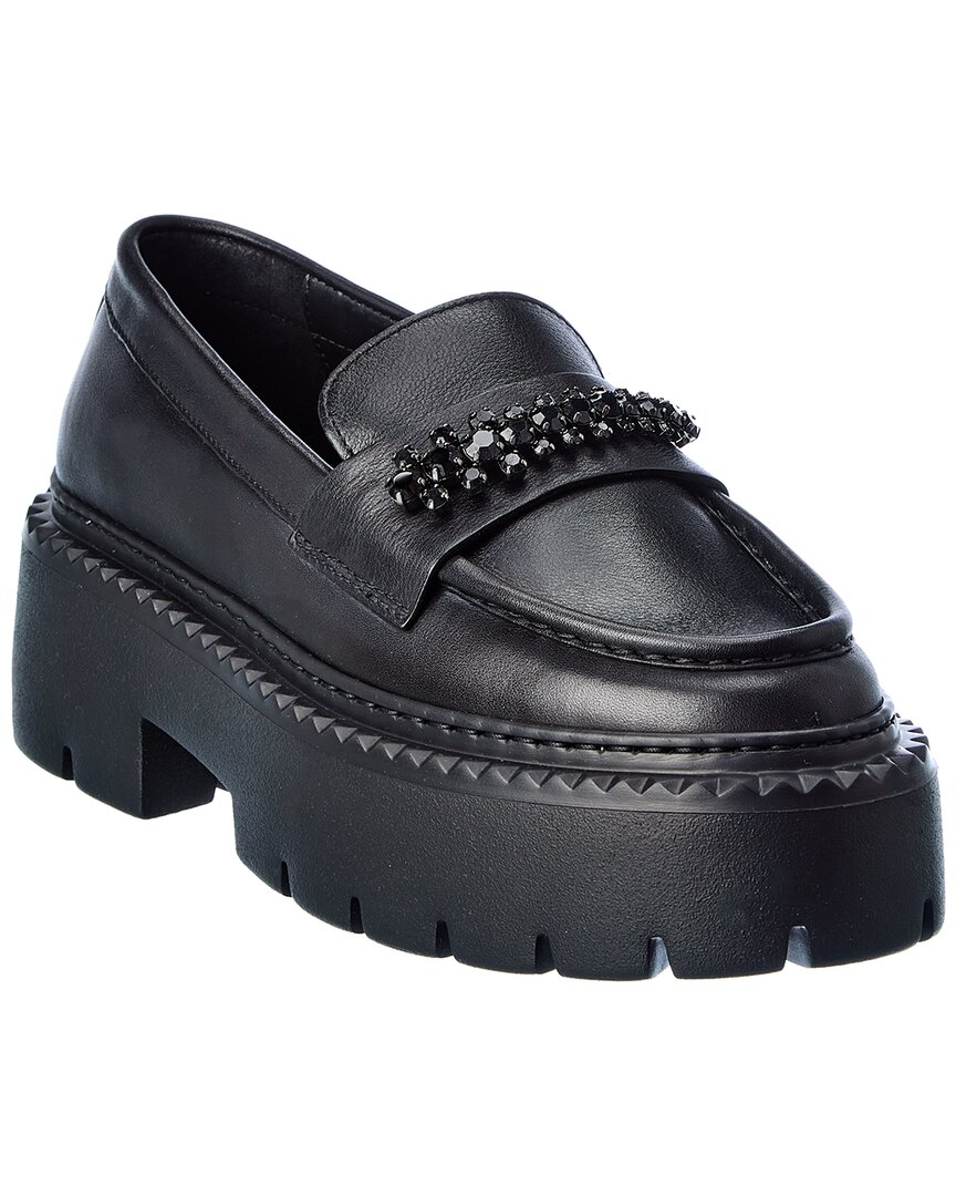 Shop Jimmy Choo Bryer Leather Loafer In Black