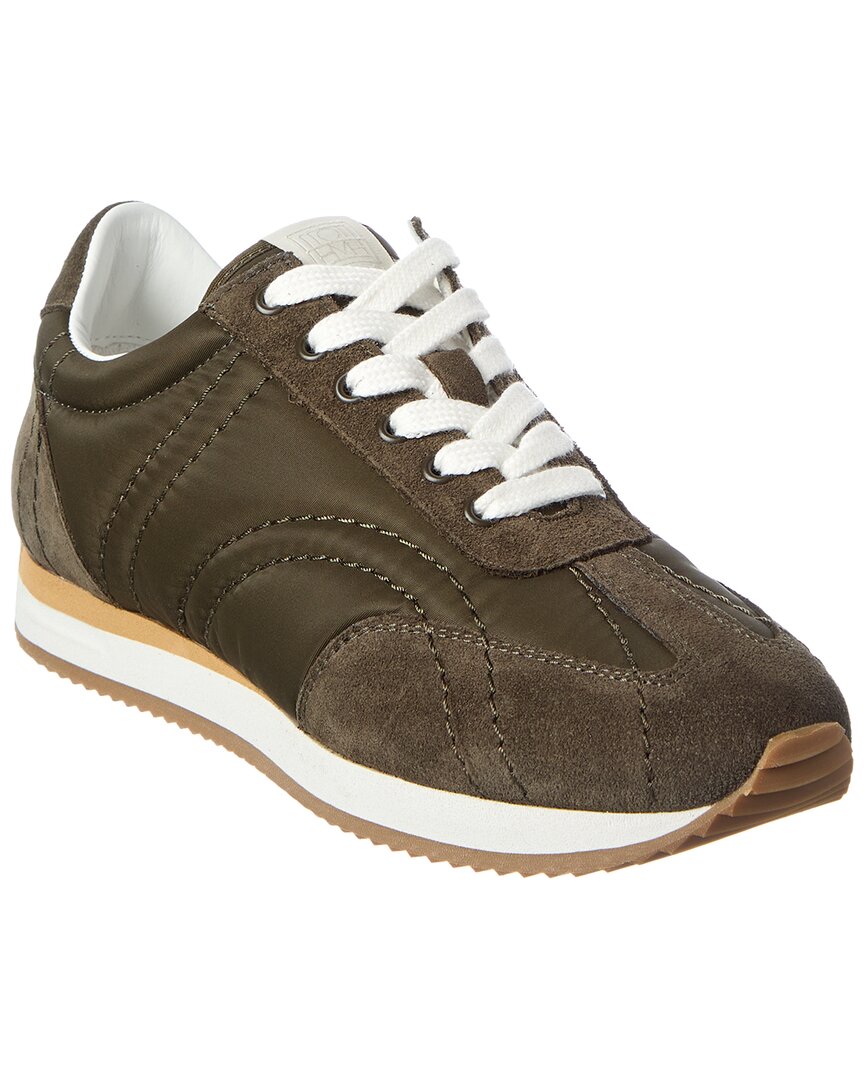 Totême Toteme Nylon & Suede Sneaker In Green