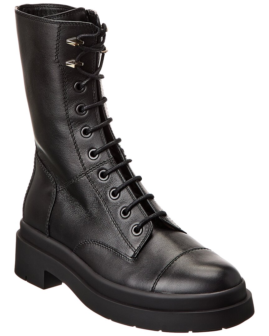Jimmy Choo Nari Leather Mid-calf Boots In Black