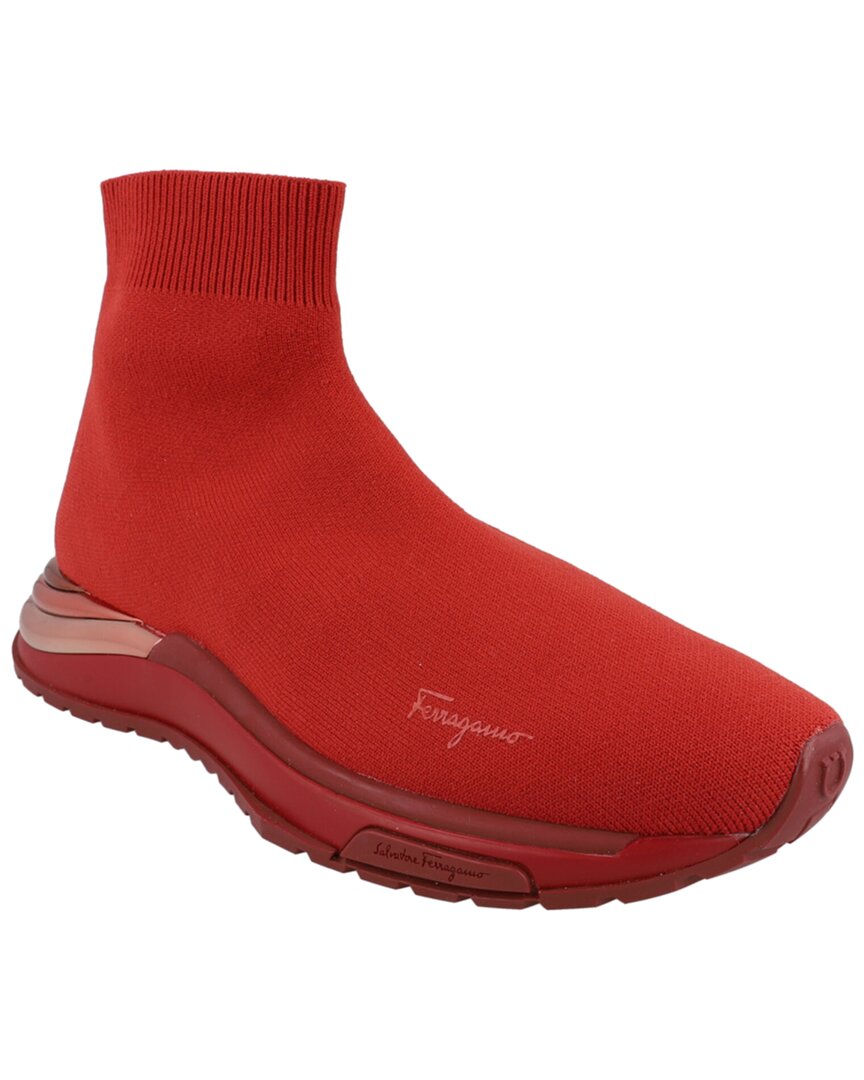 Ferragamo Ninette Sock Sneaker In Red