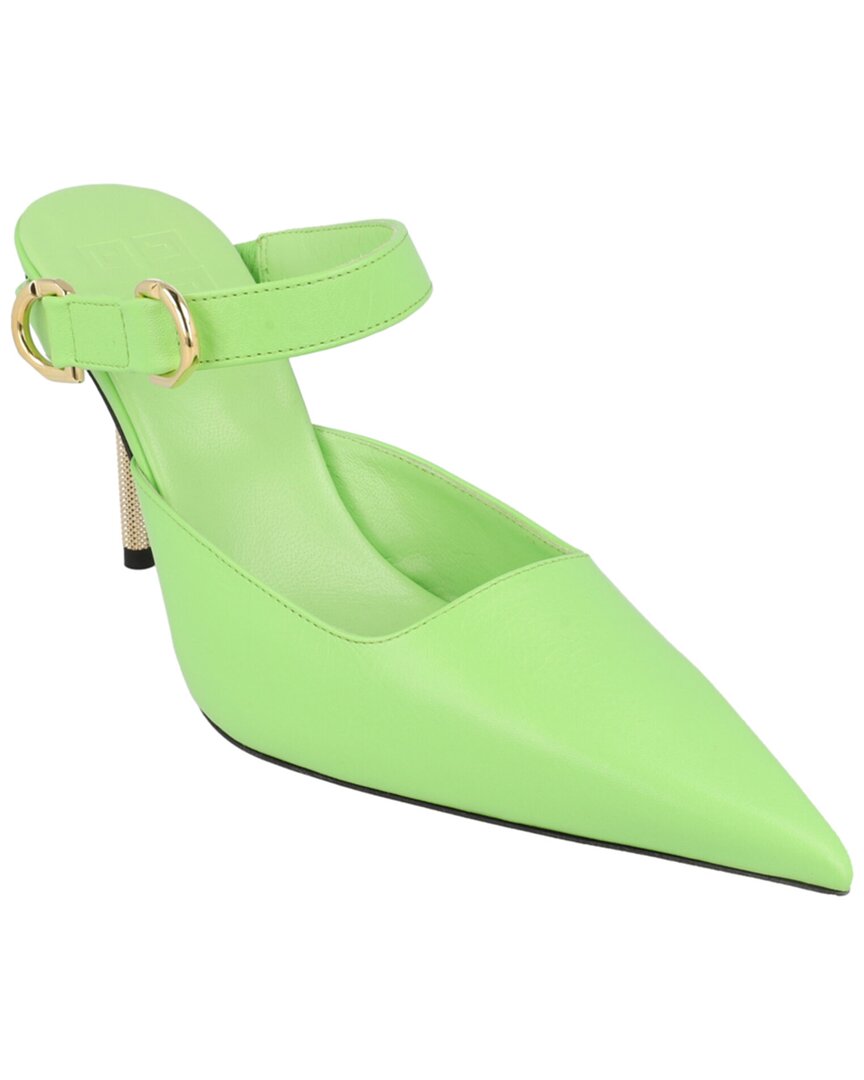 Givenchy Voyou Leather Mule In Green