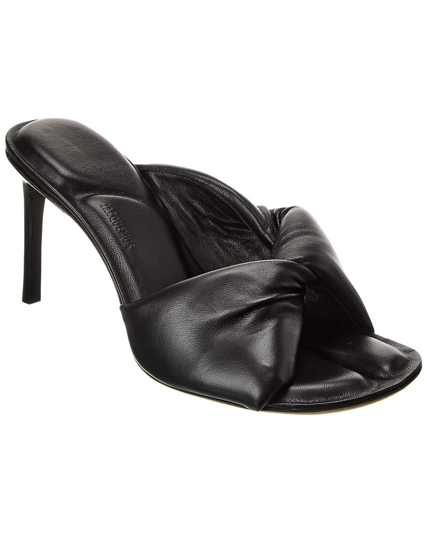 Shop Jacquemus Les Sandales Bagnu Leather Sandal In Black