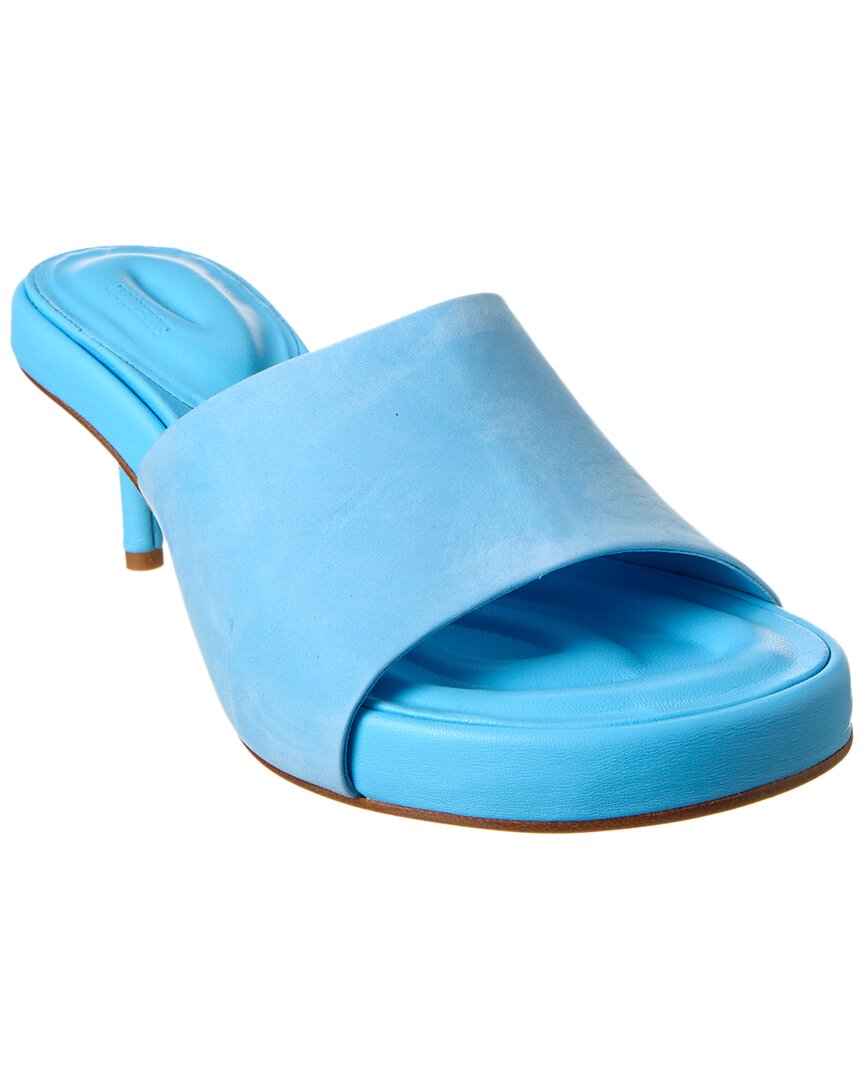 Shop Jacquemus Les Mules Argilla Leather Sandal In Blue